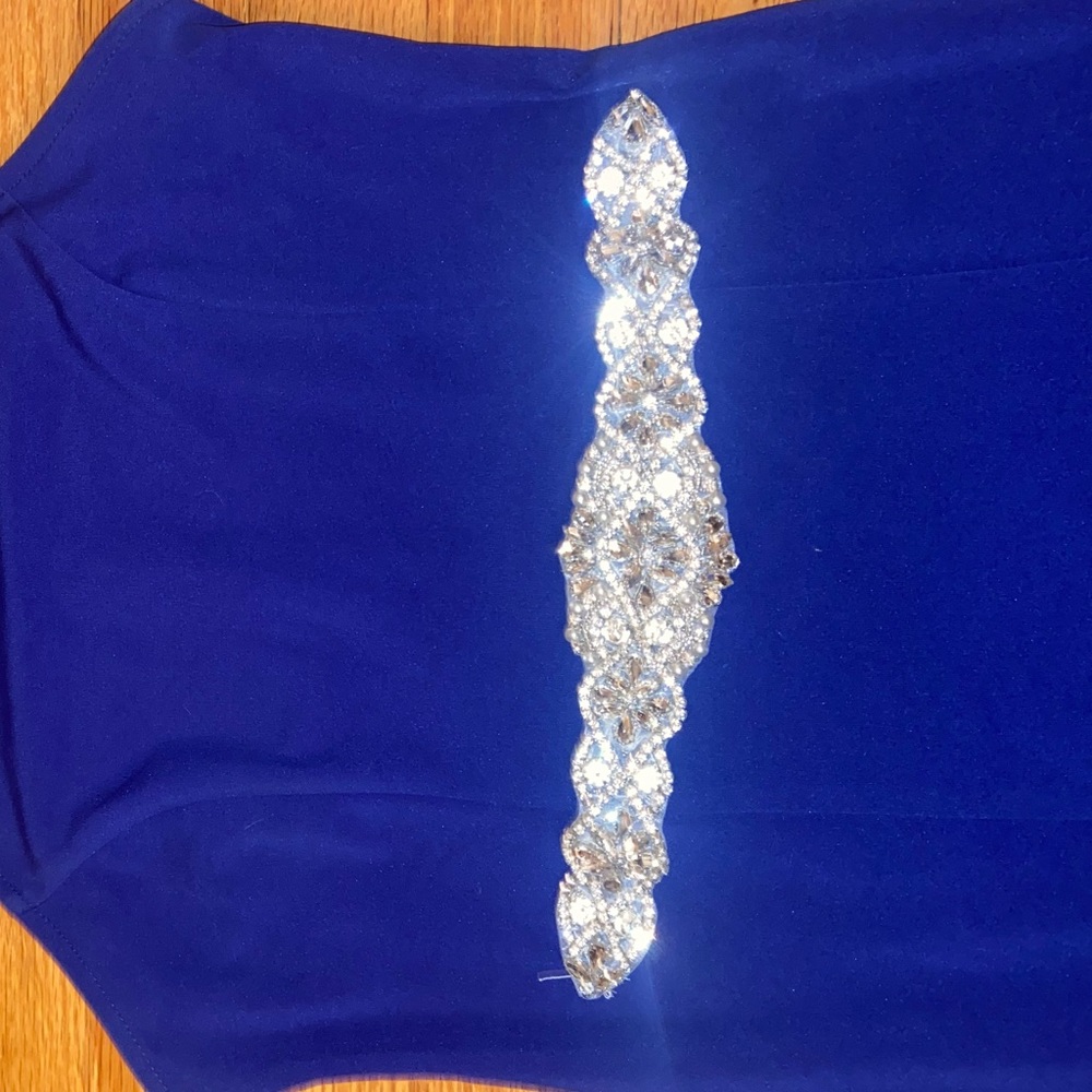 Royal blue floor length formal dress - Picture 5 of 6